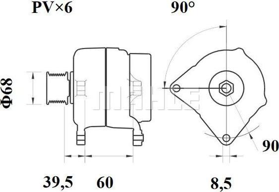 MAHLE MG 254 - Генератор autozip.com.ua