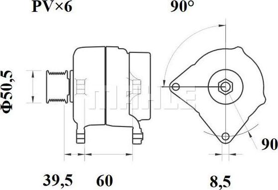 MAHLE MG 253 - Генератор autozip.com.ua