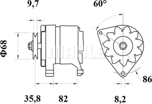 MAHLE MG 239 - Генератор autozip.com.ua