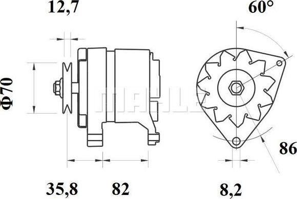 MAHLE MG 235 - Генератор autozip.com.ua