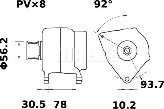 MAHLE MG 38 - Генератор autozip.com.ua