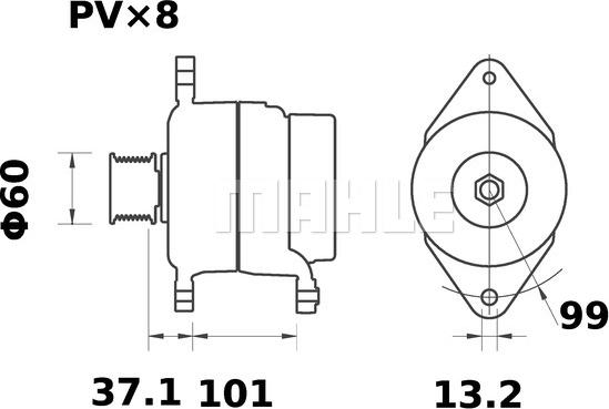 MAHLE MG 225 - Генератор autozip.com.ua