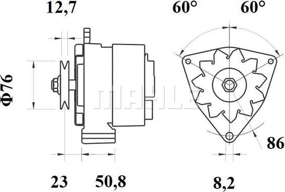 MAHLE MG 228 - Генератор autozip.com.ua