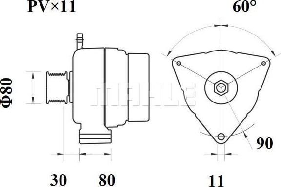MAHLE MG 793 - Генератор autozip.com.ua
