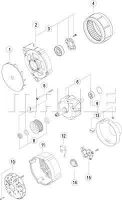 MAHLE MG 781 - Генератор autozip.com.ua