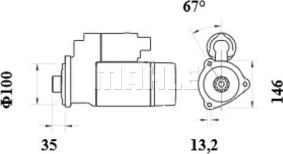 MAHLE MS 999 - Стартер autozip.com.ua