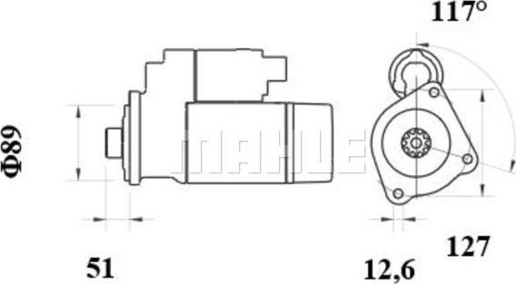 MAHLE MS 997 - Стартер autozip.com.ua