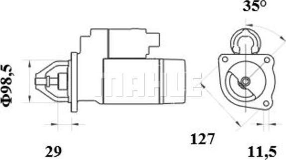 MAHLE MS 417 - Стартер autozip.com.ua