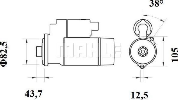 MAHLE MS 432 - Стартер autozip.com.ua