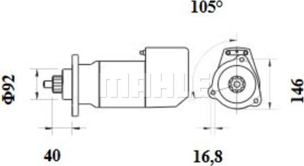 MAHLE MS 472 - Стартер autozip.com.ua