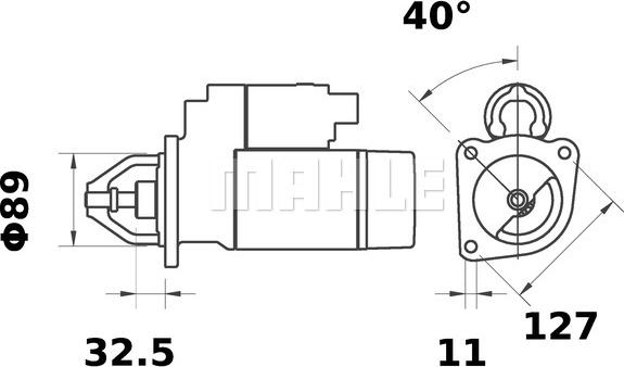 MAHLE MS 548 - Стартер autozip.com.ua