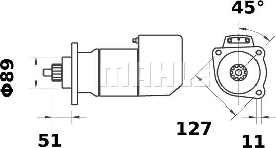 MAHLE MS 542 - Стартер autozip.com.ua