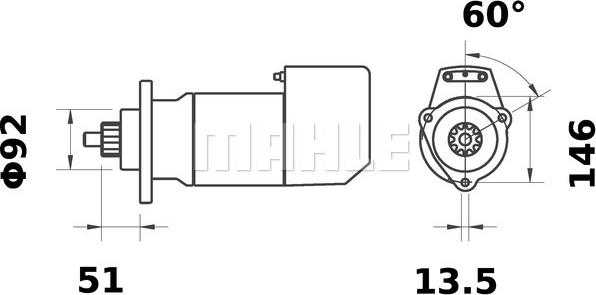 MAHLE MS 568 - Стартер autozip.com.ua