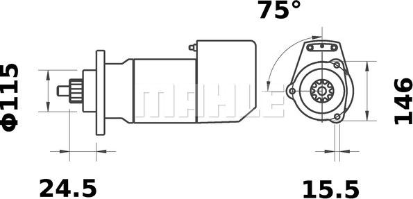 MAHLE MS 533 - Стартер autozip.com.ua