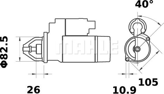 MAHLE MS 641 - Стартер autozip.com.ua