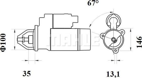 MAHLE MS 620 - Стартер autozip.com.ua