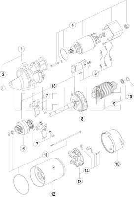 MAHLE MS 100 - Стартер autozip.com.ua