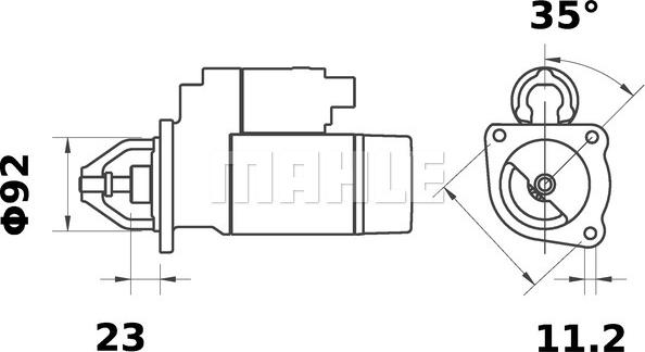 MAHLE MS 129 - Стартер autozip.com.ua