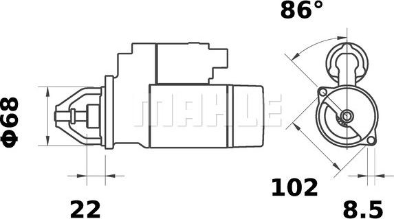 MAHLE MS 120 - Стартер autozip.com.ua