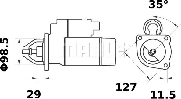 MAHLE MS 349 - Стартер autozip.com.ua