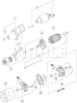 MAHLE MS 302 - Стартер autozip.com.ua