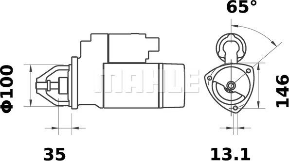 MAHLE MS 320 - Стартер autozip.com.ua