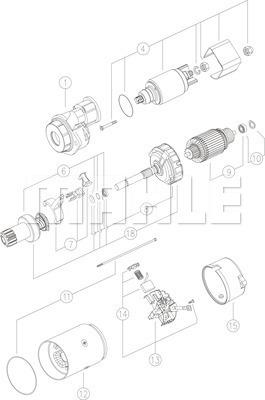 MAHLE MS 293 - Стартер autozip.com.ua