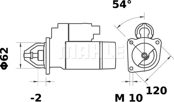 MAHLE MS 253 - Стартер autozip.com.ua