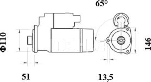 MAHLE MS 759 - Стартер autozip.com.ua