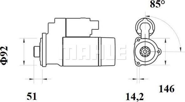 MAHLE MS 754 - Стартер autozip.com.ua