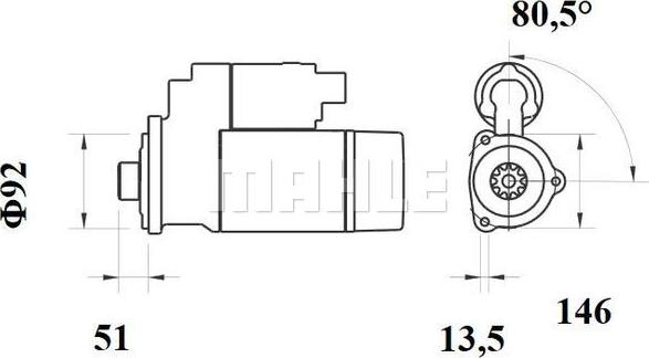 MAHLE MS 755 - Стартер autozip.com.ua