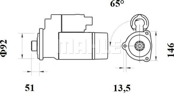 MAHLE MS 758 - Стартер autozip.com.ua