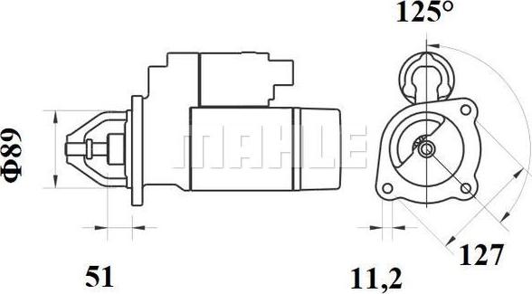MAHLE MS 753 - Стартер autozip.com.ua
