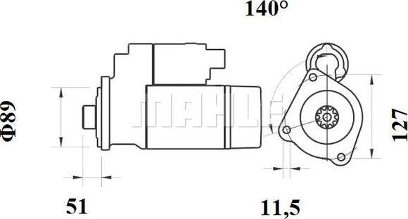 MAHLE MS 769 - Стартер autozip.com.ua