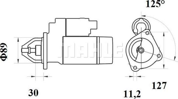 MAHLE MS 766 - Стартер autozip.com.ua