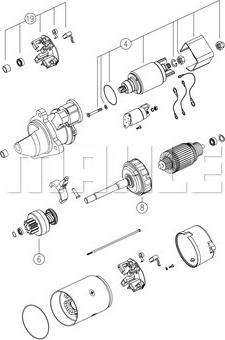 MAHLE MS 766 - Стартер autozip.com.ua