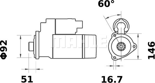 MAHLE MS 76 - Стартер autozip.com.ua