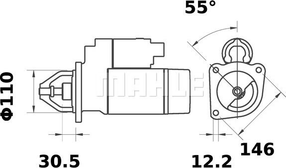 MAHLE MS 78 - Стартер autozip.com.ua