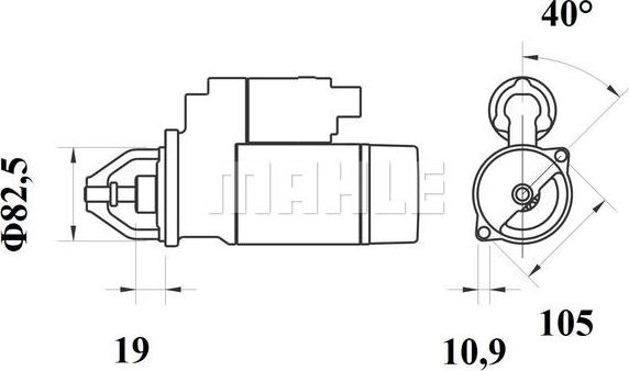 MAHLE MS 732 - Стартер autozip.com.ua