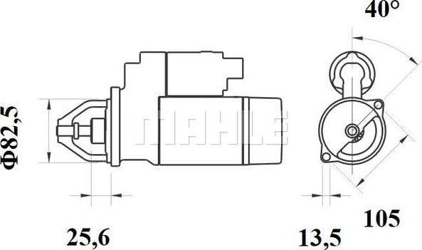 MAHLE MS 737 - Стартер autozip.com.ua