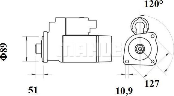 MAHLE MS 73 - Стартер autozip.com.ua