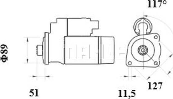 MAHLE MS 775 - Стартер autozip.com.ua