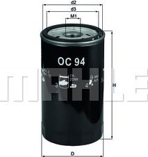 MAHLE OC 94 - Масляний фільтр autozip.com.ua