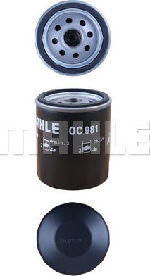 MAHLE OC 981 - Масляний фільтр autozip.com.ua