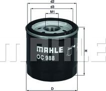 MAHLE OC 988 - Масляний фільтр autozip.com.ua