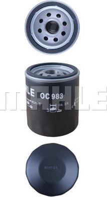 MAHLE OC 983 - Масляний фільтр autozip.com.ua