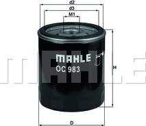 MAHLE OC 983 - Масляний фільтр autozip.com.ua