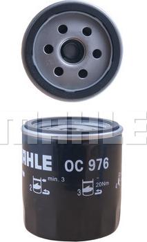 MAHLE OC 976 - Масляний фільтр autozip.com.ua