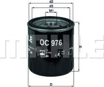 MAHLE OC 976 - Масляний фільтр autozip.com.ua