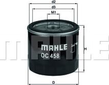 MAHLE OC 458 - Масляний фільтр autozip.com.ua